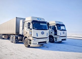 China mula uji trak tugas berat guna bateri garam (natrium)