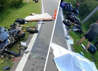 Pegawai polis maut motor bertembung lori