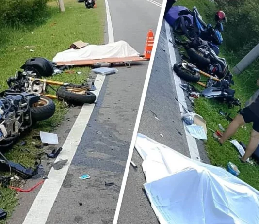 Pegawai polis maut motor bertembung lori