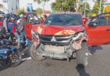 Tular pandu secara berbahaya, Pemandu Mitsubishi Triton direman pagi ini