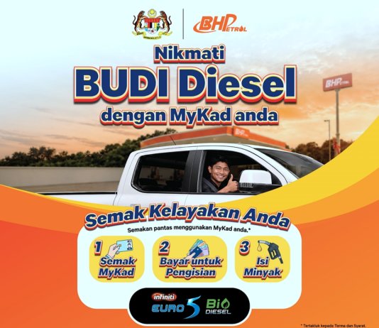 BHPetrol Sediakan BUDI Diesel, Ini Cara Pemilik Kenderaan Diesel Nikmati Subsidi Guna MyKad