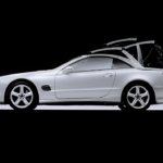 Mercedes-Benz SL der Baureihe R 230. Visualisierung der Funktion des Variodachs. (Fotosignatur der Archive von Mercedes-Benz Classic: A2001F2159) Mercedes-Benz SL (R 230). Visualisation of the vario-roof’s functionality. (Photo index number in the Mercedes-Benz Classic Archives: A2001F2159)