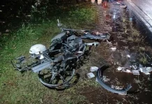 Dua motosikal ‘RXZ & TXR150’ terbakar selepas berlanggar