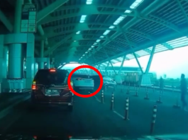 SUV ‘terbang’ rempuh pintu masuk balai pelepasan KKIA