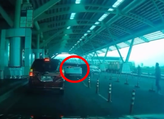 SUV ‘terbang’ rempuh pintu masuk balai pelepasan KKIA