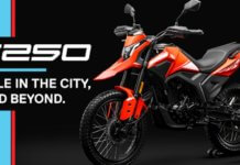 Morbidelli T250 motosikal dual-sport fokus off-road