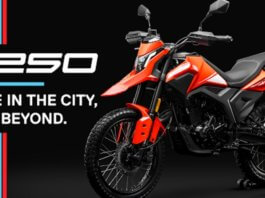 Morbidelli T250 motosikal dual-sport fokus off-road