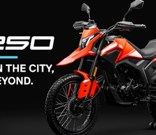 Morbidelli T250 motosikal dual-sport fokus off-road