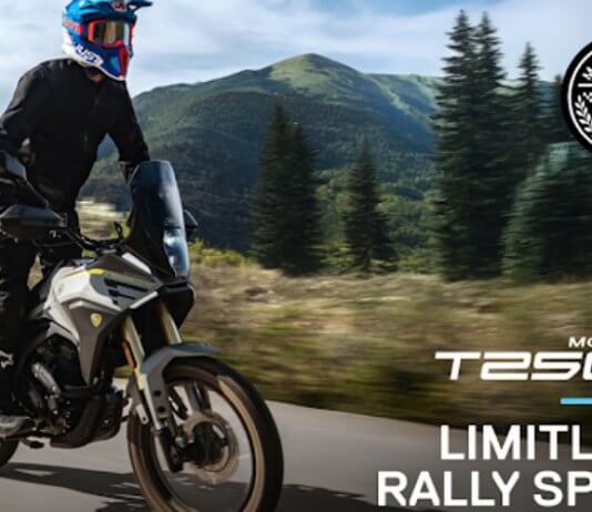 Morbidelli T250X model versi Adventure Tourer lebih tinggi, praktikal