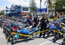 Polis serah semula 222 motor RX-Z kepada pemilik