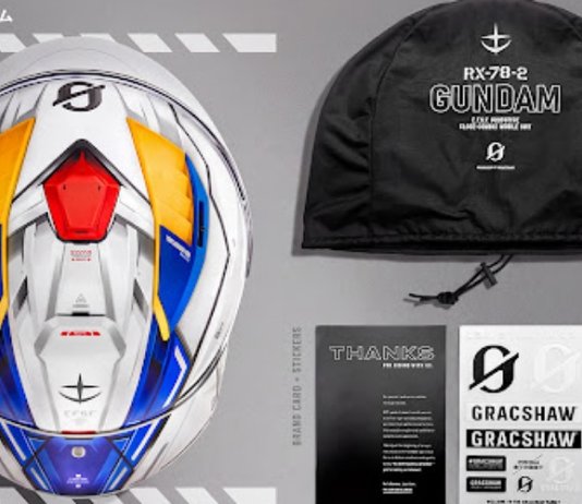 Gracshaw lancar helmet edisi terhad versi Gundam