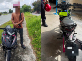 Model motor sama tetapi guna nombor plat kakak