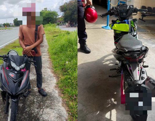 Model motor sama tetapi guna nombor plat kakak