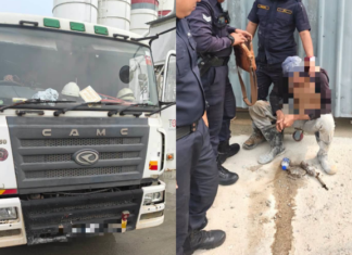 Pemandu lori simen cuba himpit JPJ dan lari ditahan di Melaka